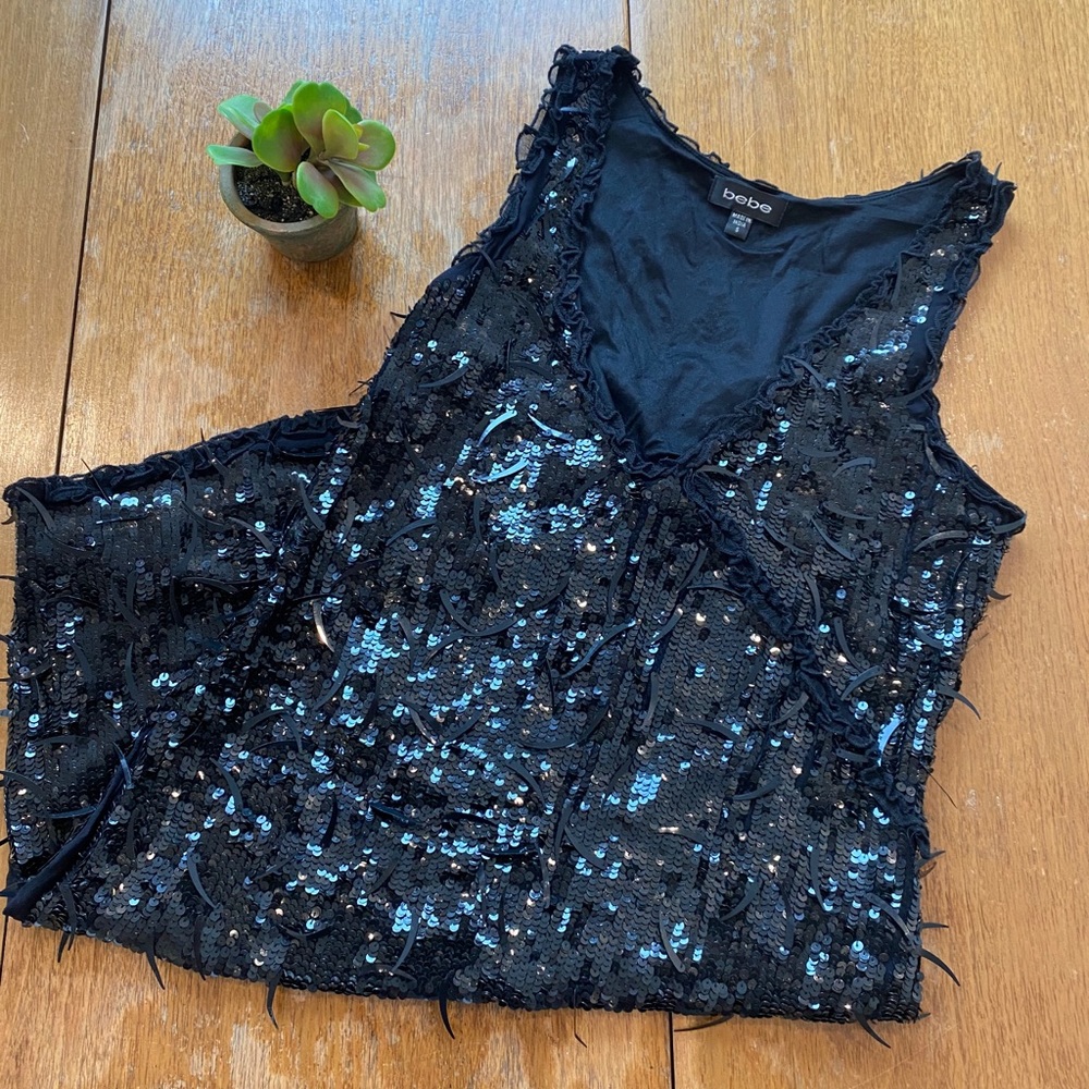bebe sequin mini dress